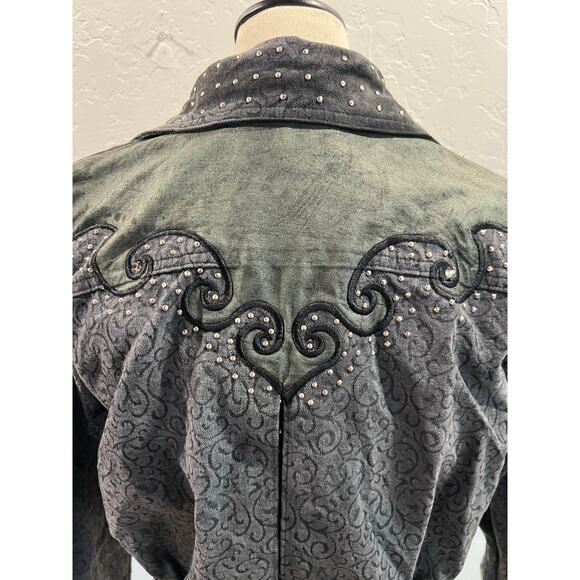 Vintage 80s/90s Caché Studded Cropped Jacket – XS – Rare Find - Picture 10 of 16